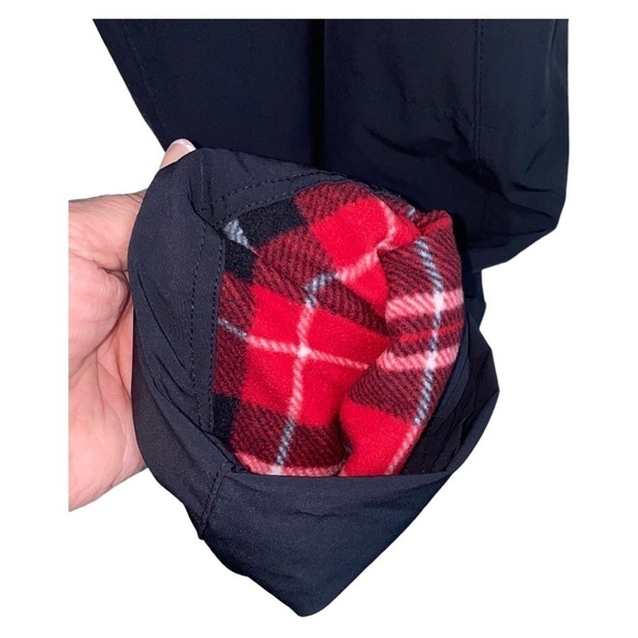 Talbots Women’s Athleisure Black Pull-On Lightweight Red Plaid Lined Pants Sz XL - Picture 4 of 11